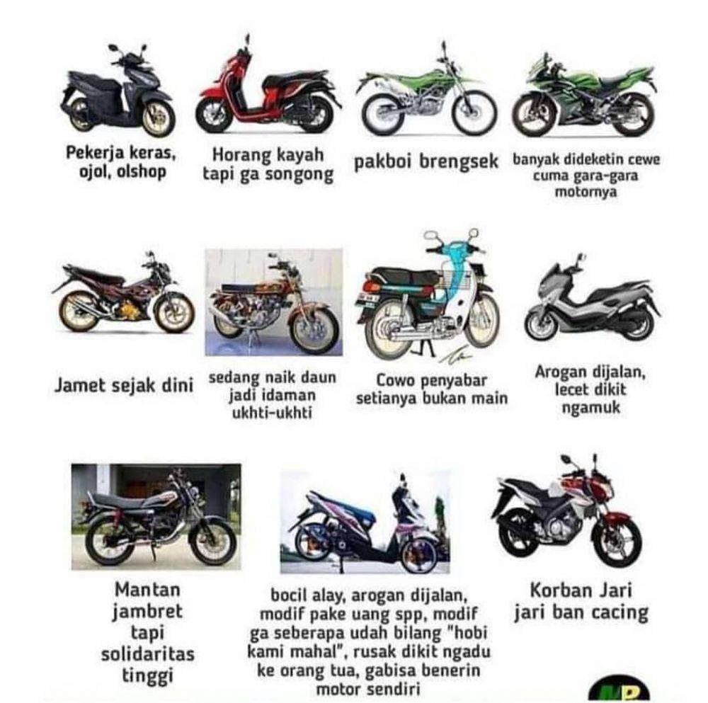 meme tipe pengguna motor (instagram.com/quotes_motor)