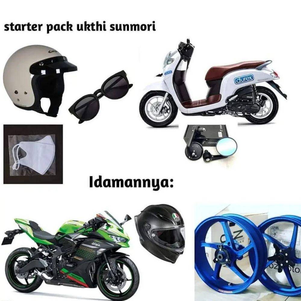 meme tipe pengguna motor (instagram.com/quotes_motor)