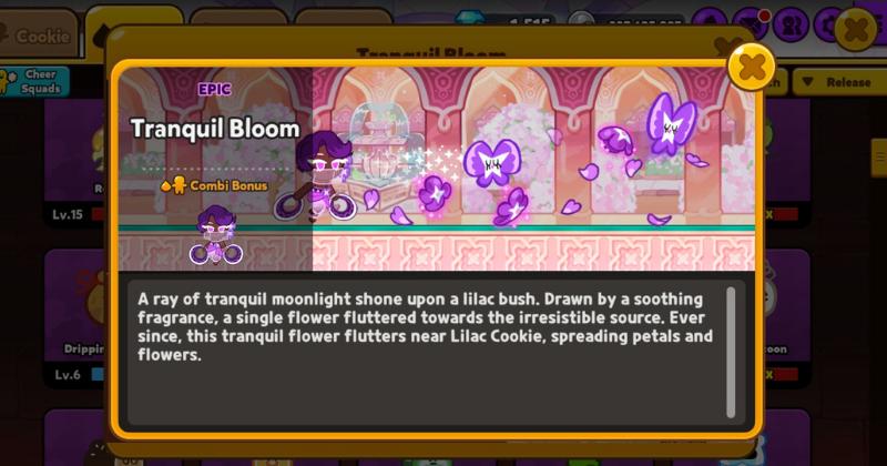 deskripsi Tranquil Bloom dalam game (dok. Devsisters/Cookie Run: OvenBreak)