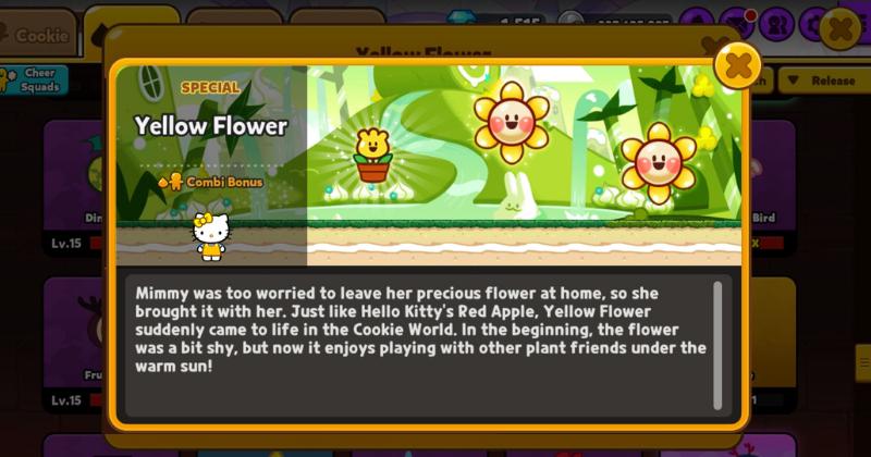 deskripsi Yellow Flower dalam game (dok. Devsisters/Cookie Run: OvenBreak)