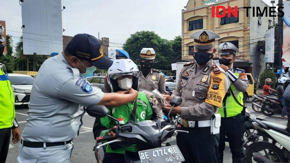 Ops Zebra Krakatau, Satlantas Bandar Lampung Terapkan Kanalisasi Jalan