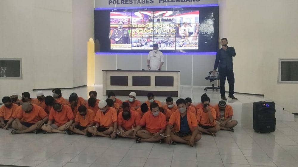 Polisi Tangkap 42 Orang Jaringan Pengedar Narkoba di Palembang