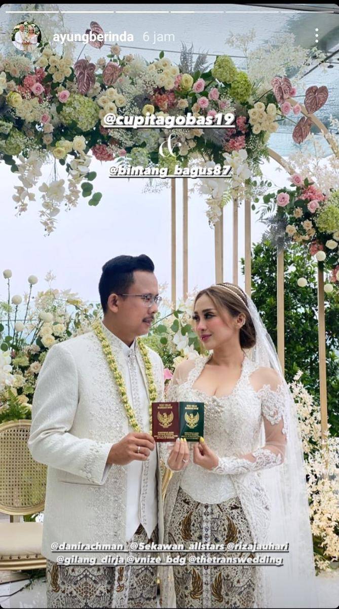 Akad nikah Cupi Cupita Gobas (instagram.com/ayungberinda)