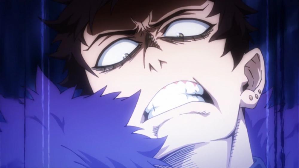 Tomura menghancurkan tangan Chisaki. (dok. Bones/My Hero Academia)