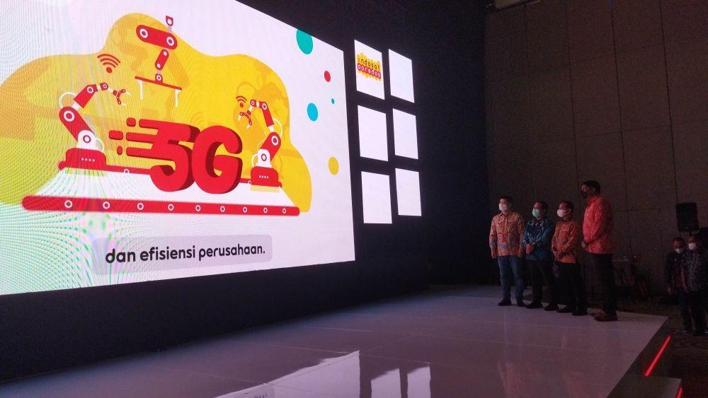 Peluncuran layanan 5G Indosat Ooredoo di Makassar, Jumat (19/11/2021). (IDN Times/Aan Pranata)