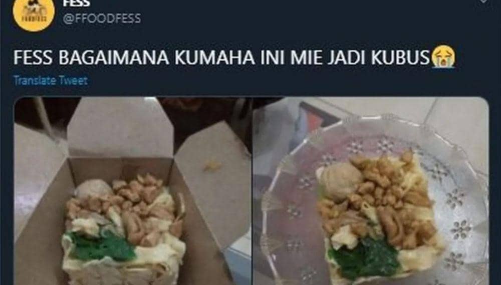 potret apes makan mi ayam (twitter.com/ffoodfess)