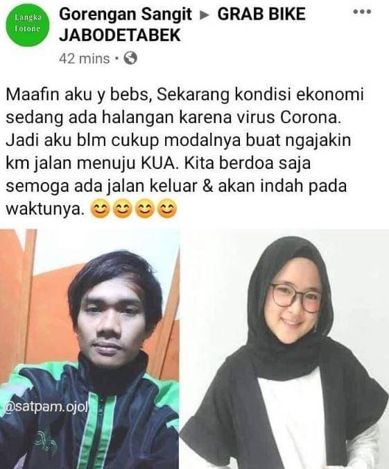 status driver ojek online (Instagram.com/satpam.ojol)