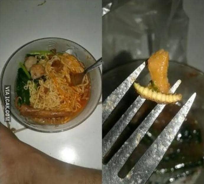 potret apes makan mi ayam (1cak.com)