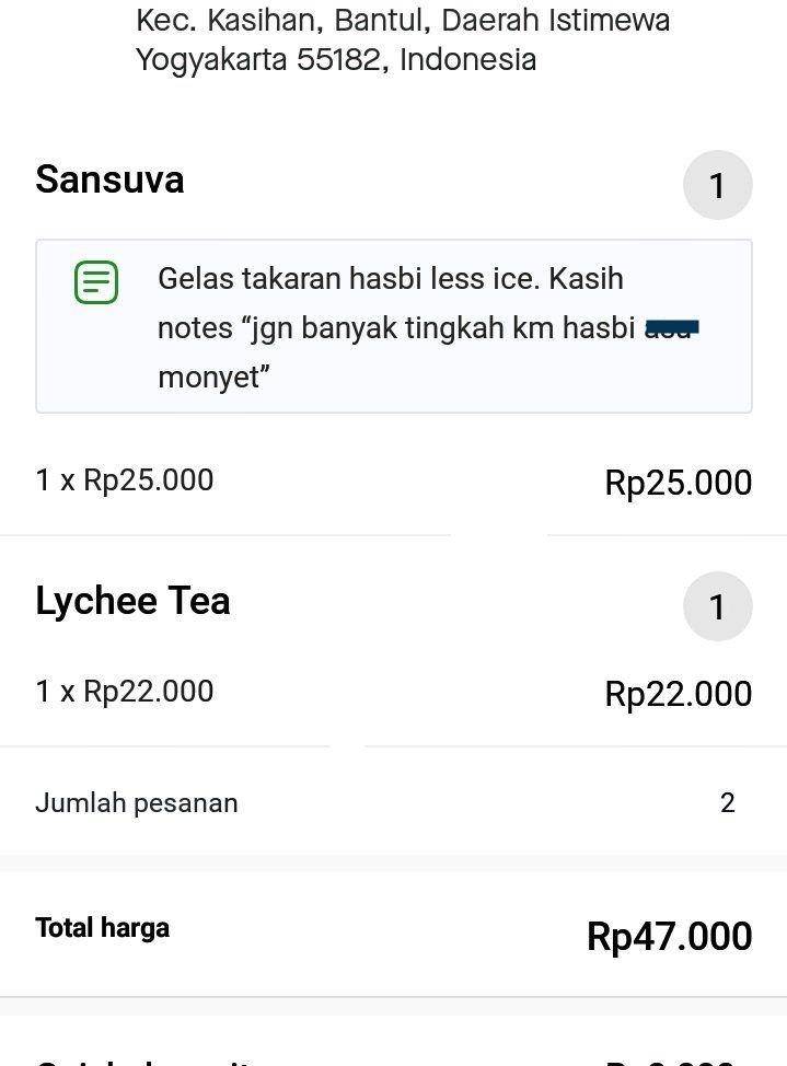 nitip tulisan lewat driver ojek online (twitter.com/rbrianwags)