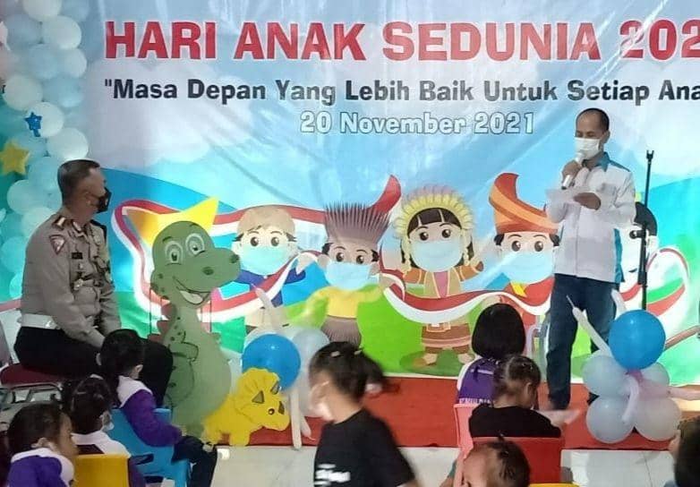 Ditlantas Polda Lampung menyalurkan sejumlah bantuan kepada anak-anak di Rumah Singgah Bussaina, Labuhan Ratu, Kedaton, Kota Bandar Lampung. (IDN Times/Istimewa)