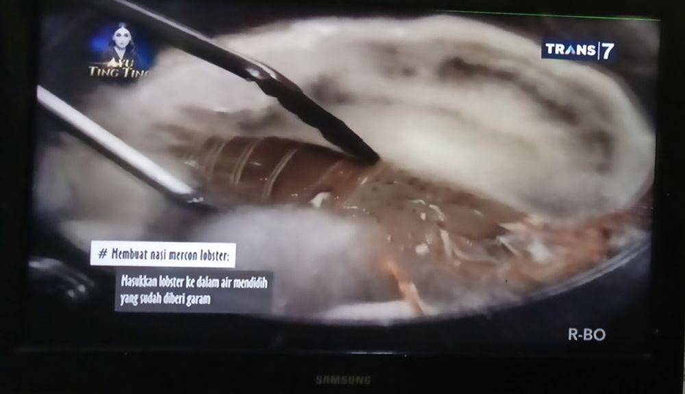ilustrasi merebus lobster (Dok. Trans7/Mendadak Chef)
