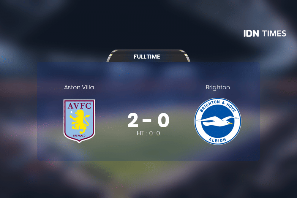 Secara Dramatis, Aston Villa Akhirnya Tumbangkan Brighton 2-0