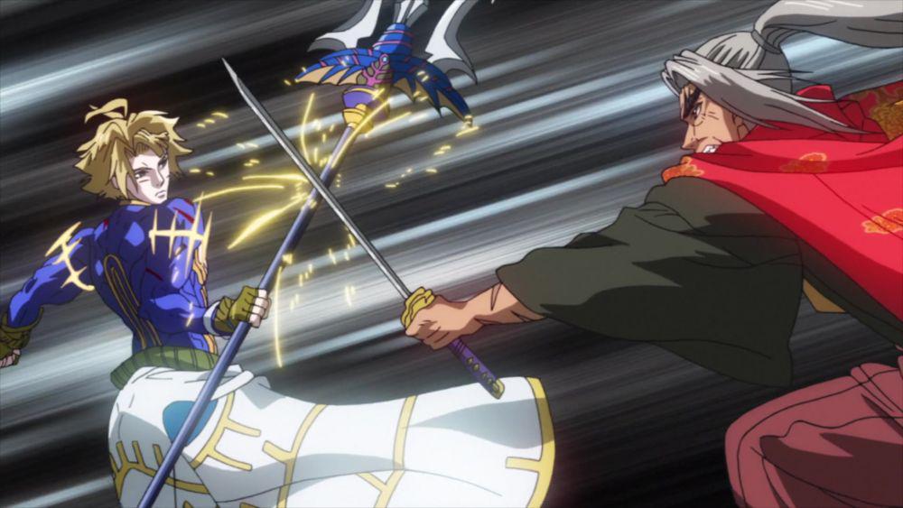 Pertarungan Sasaki Kojiro melawan Poseidon. (dok. Studio Graphinica/Record of Ragnarok)