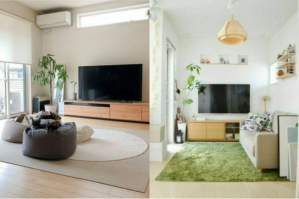 Ruang keluarga dengan TV ( roomclip.jp/ | id.pinterest.com/mishrachanda034//)