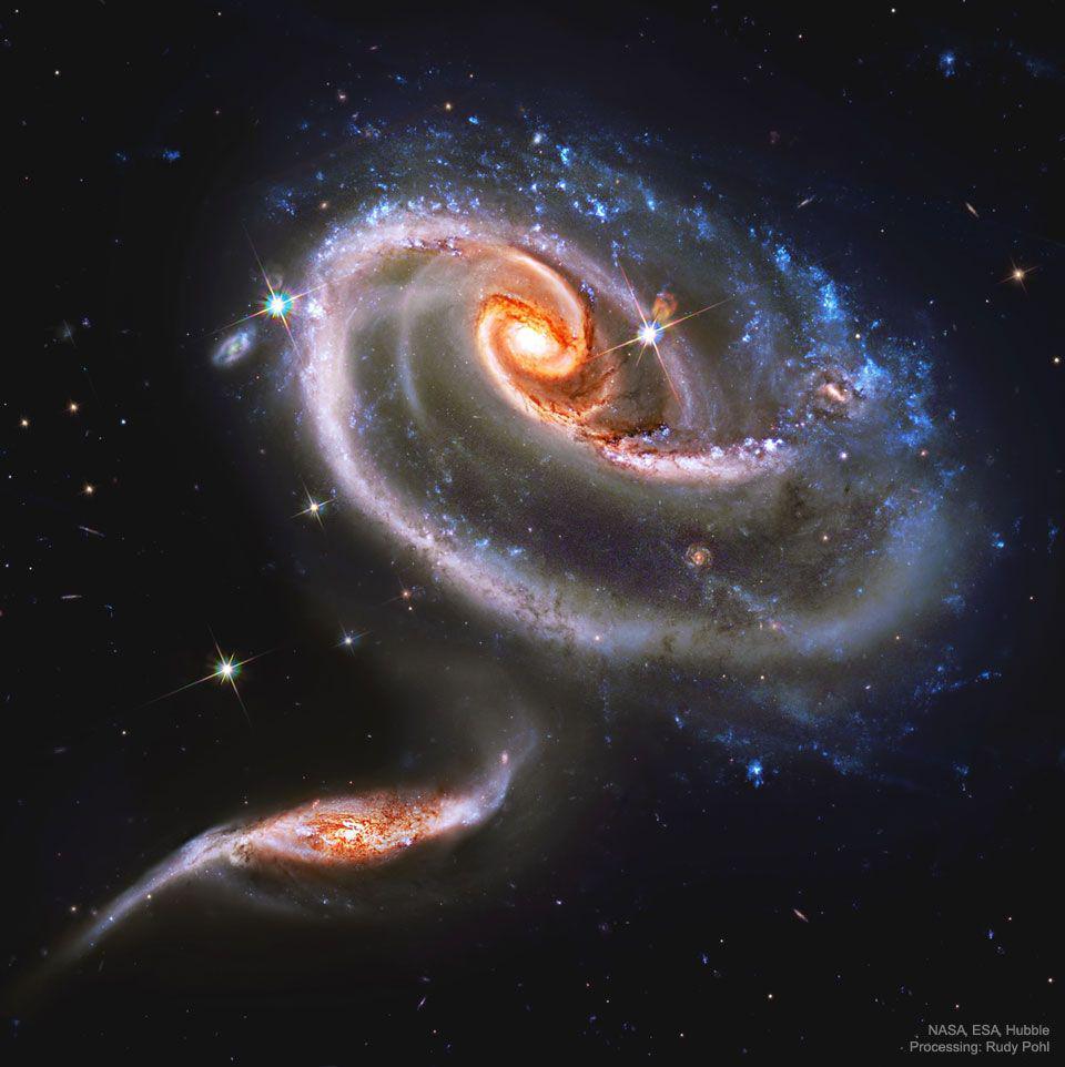 potret Arp 273 (apod.nasa.gov/NASA, ESA, Hubble)