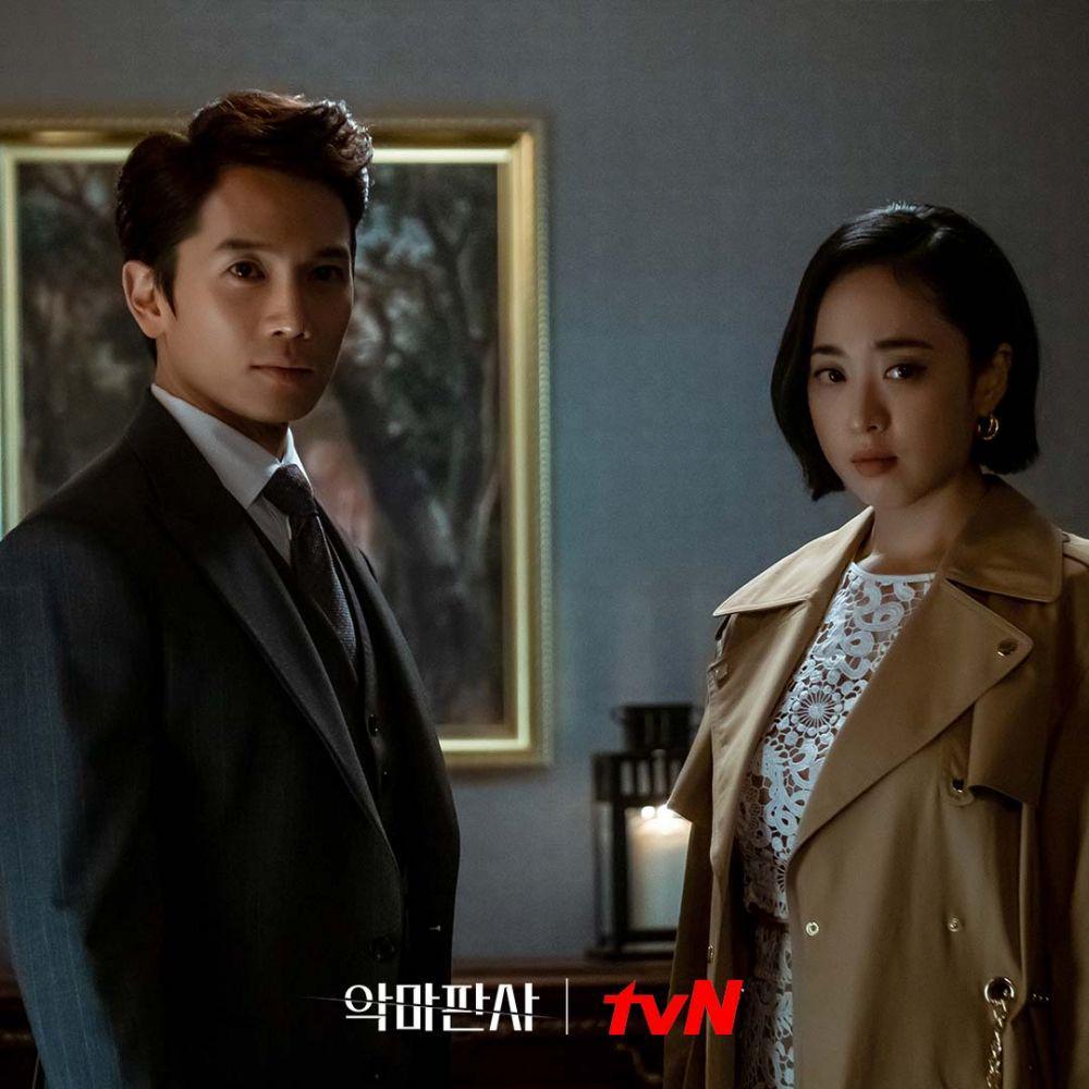 Ji Sung dan Kim Min Jung di KDrama The Devil Judge (twitter.com/CJnDrama)