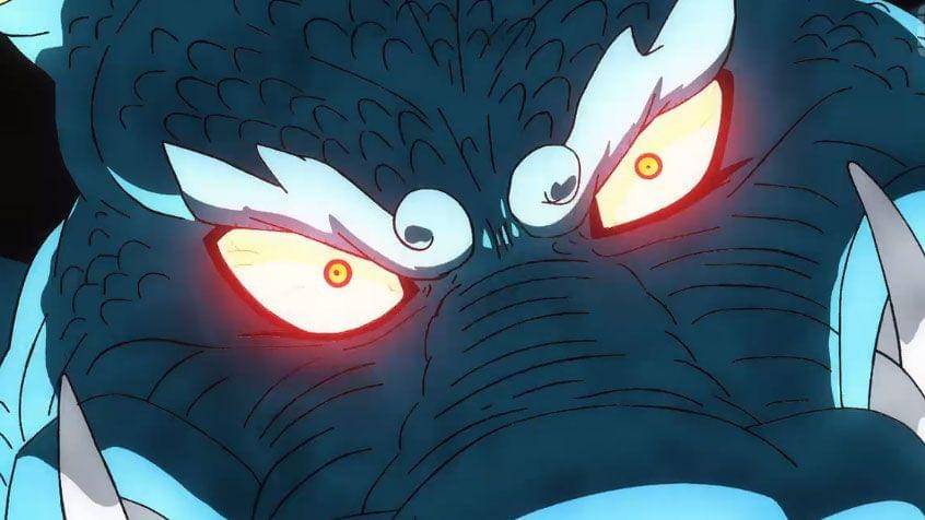 Wajah naga Kaido. (Dok. Toei Animation/One Piece)