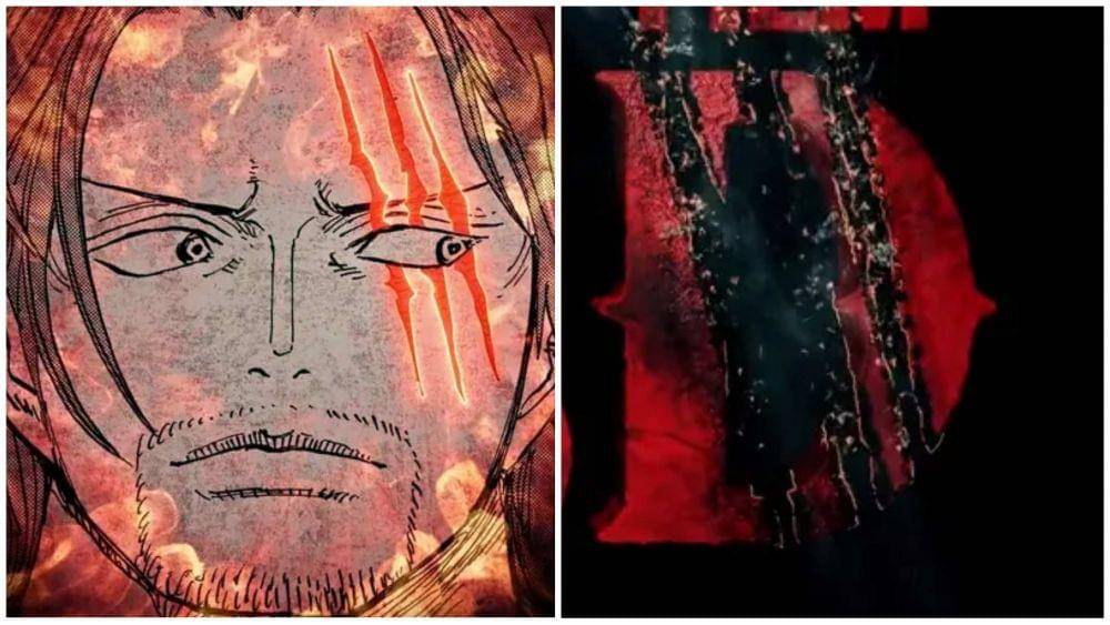 Shanks dan huruf D dicakar. (twitter.com/OP_FILMRED)
