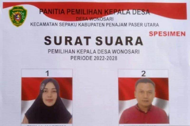 Sepasang suami istri di Provinsi Kalimantan Timur sama-sama mengaku siap kalah dalam perebutan kursi Kepala Desa Wonosari, Kecamatan Sepaku, Kabupaten Penajam Paser Utara (PPU), kawasan calon ibu kota negara (IKN) baru. (ANTARAnews.com)