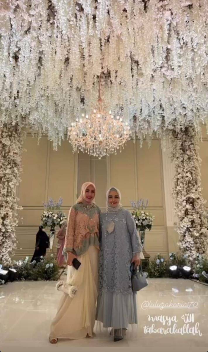 Lulu Zakaria dalam resepsi Winona WIlly (instagram.com/lia_kusumahwardani)