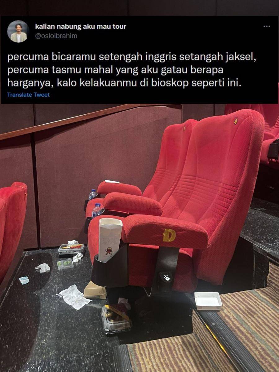 curhat pernah ketemu penonton bioskop ngeselin (twitter.com/osloibrahim)