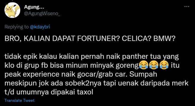 curhat kocak pesan taksi online (twitter.com/agungwiseno_)