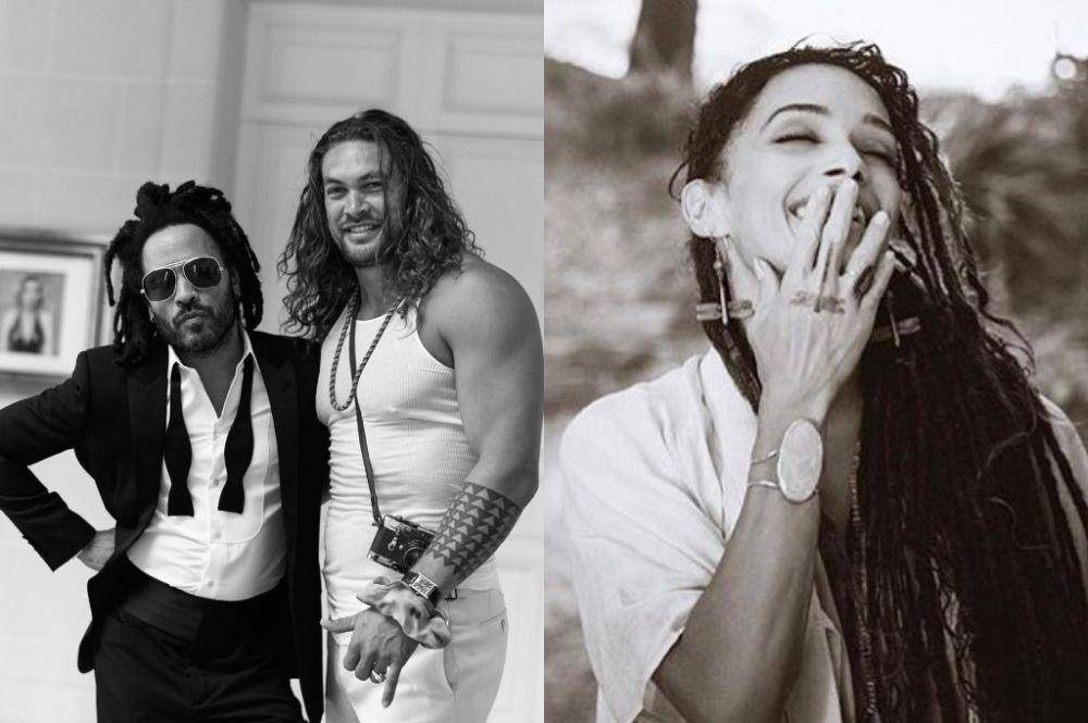 Lenny Kravitz bersahabat dengan suami baru Lisa Bonet, Jason Momoa (Instagram.com/lennykravitz | Instagram.com/officiallisabonet)