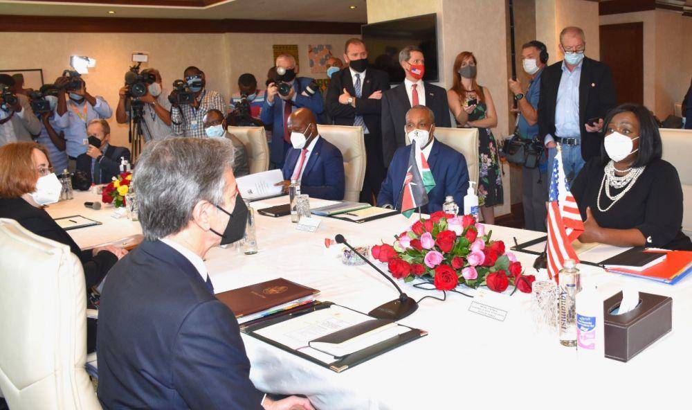 Menlu AS, Antony Blinken saat mengunjungi Kenya. (twitter.com/ForeignAffairsKenya)