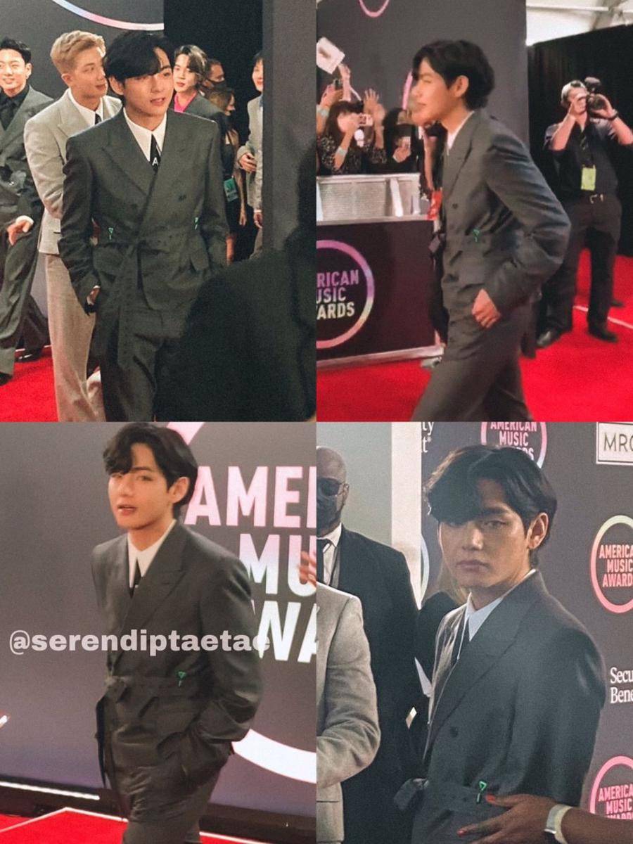 V BTS di Red Carpet AMA (twitter.com/taeteland)