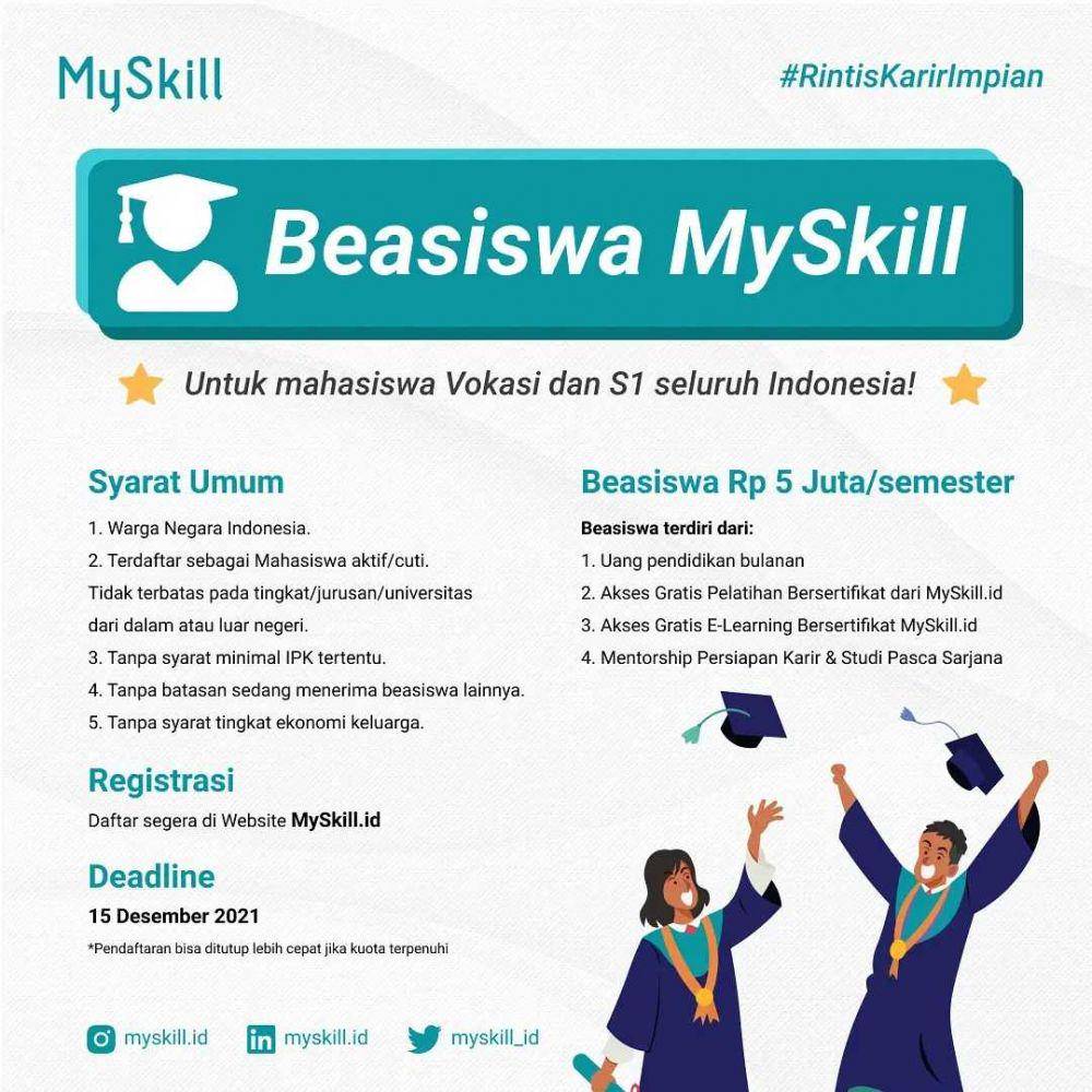 Beasiswa MySkill (instagram.com/myskill.id)