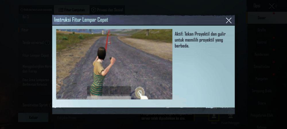 instruksi fitur lempar cepat (dok. pribadi/Sumahir Hidayanto)
