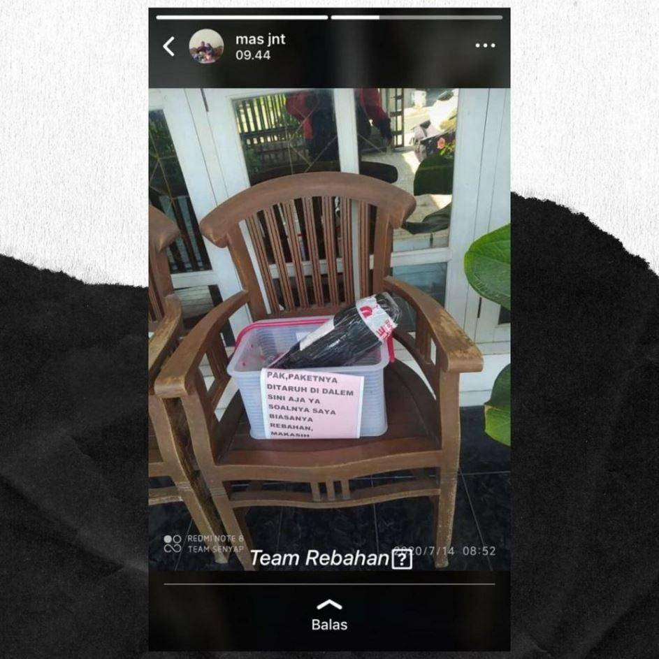 momen tak terduga dialami kurir (instagram.com/newdramaolshop)