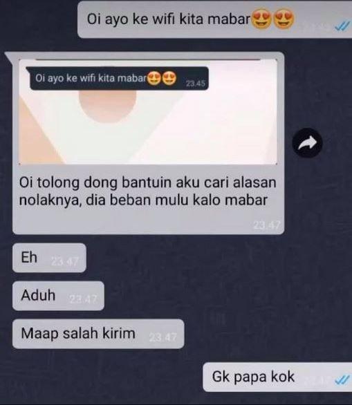 chat teman kurang ajar (instagram.com/awreceh.id)