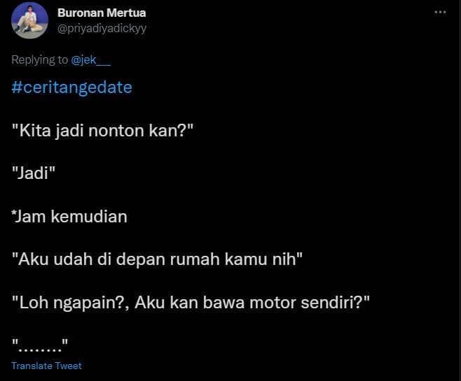 curhat kocak nge-date (twitter.com/priyadiyadickyy)