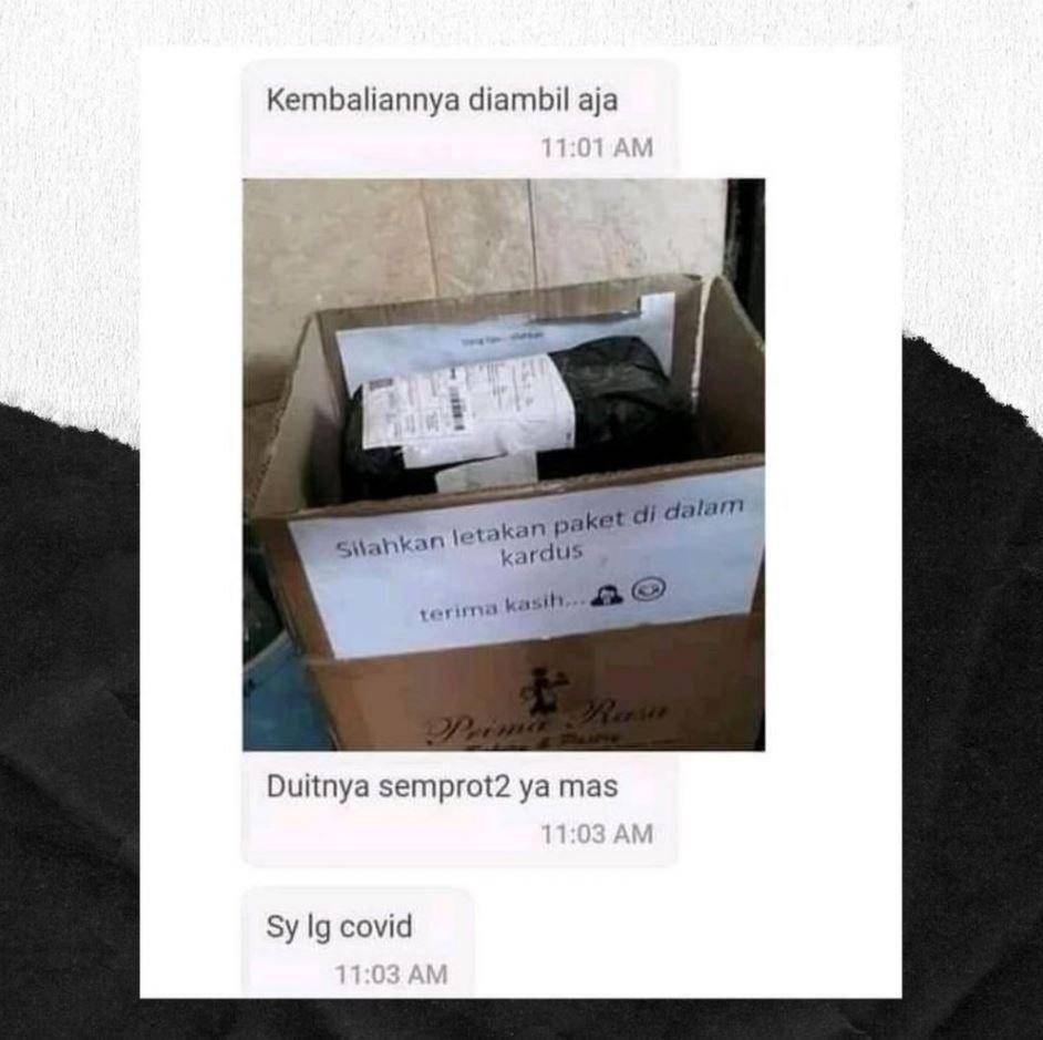momen tak terduga dialami kurir (instagram.com/newdramaolshop)
