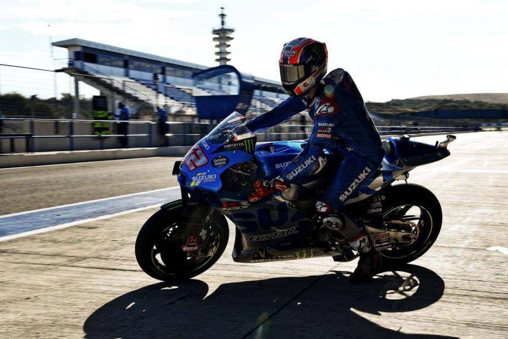 Alex Rins pada sesi tes pramusim di Jerez (motogp.com)