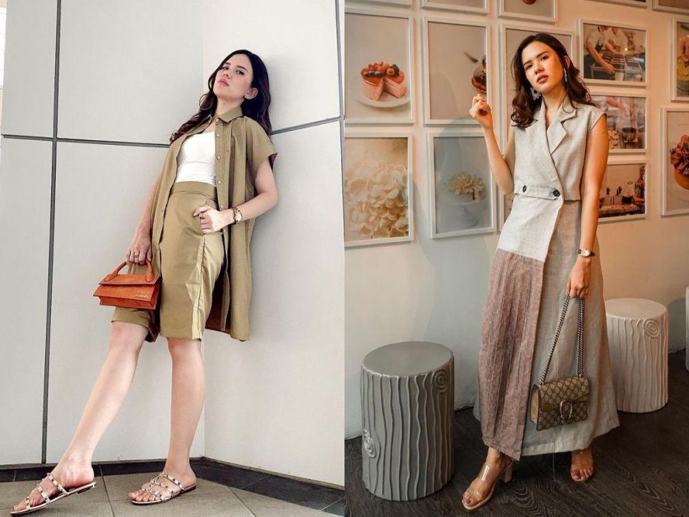 10 Ide Outfit Nuansa Earth Tone ala Michelle Joan, Mudah Ditiru!