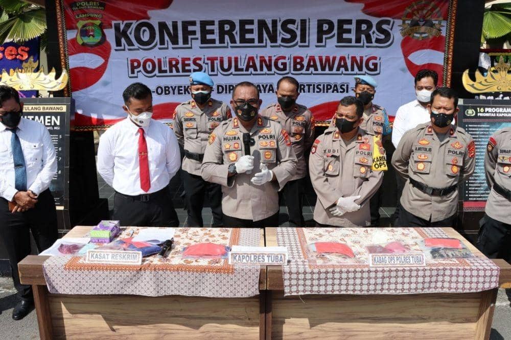 Polres Tulang Bawang bersama Polsek jajaran menggelandang sebanyak 23 pelaku tindak pindana pencabulan terhadap anak di bawah umur. (IDN Times/Istimewa)