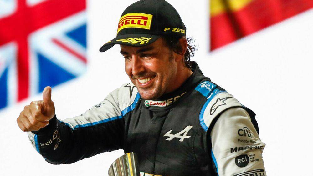 Fernando Alonso raih podium pada GP Qatar 2021 (skysports.com)