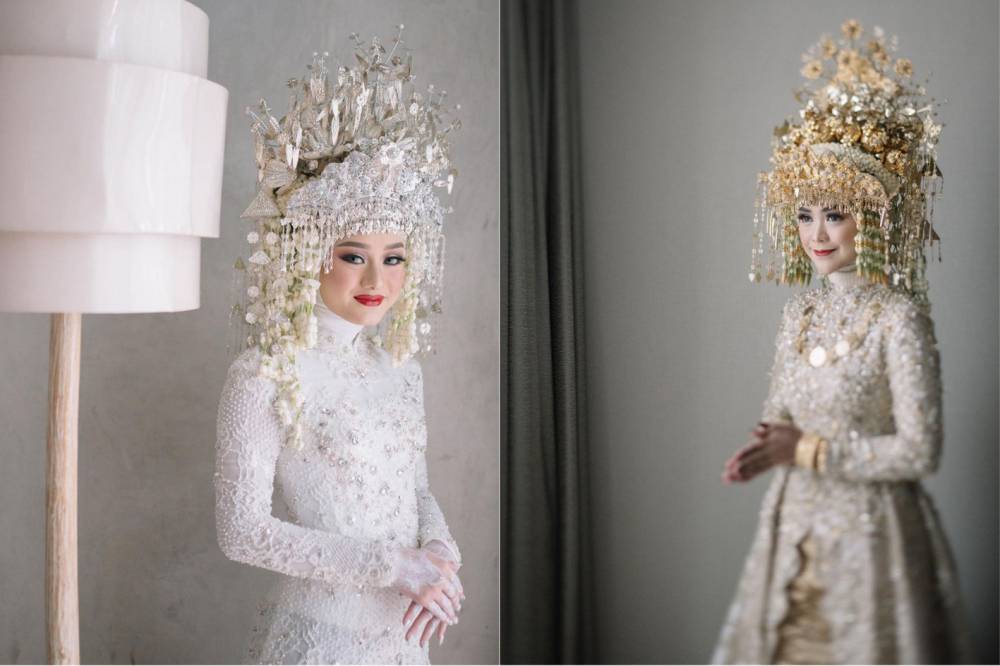 Pernikahan Adat Palembang Ria Ricis vs. Dinda Hauw. (instagram.com/emaginec/ | instagram.com/imagenic/)