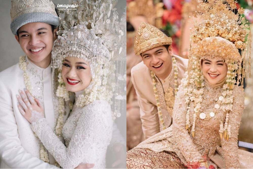 Pernikahan Adat Palembang Ria Ricis vs. Dinda Hauw. (instagram.com/imagenic/ | instagram.com/imagenic/)