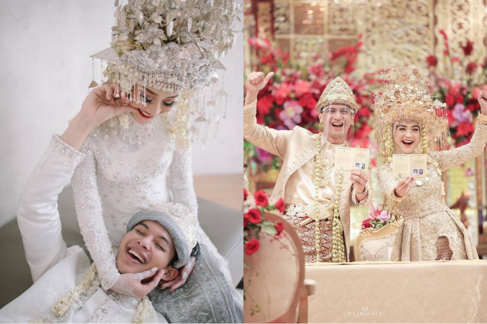 Pernikahan Adat Palembang Ria Ricis vs. Dinda Hauw. (instagram.com/imagenic/ | instagram.com/riaricis1795/)