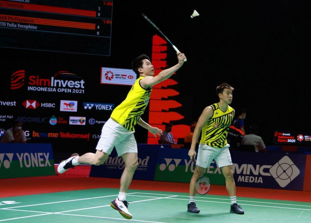 Kevin Sanjaya Sukamuljo/Marcus Fernaldi Gideon di Indonesia Open 2021 (Dok.Humas PP PBSI-Indonesia)