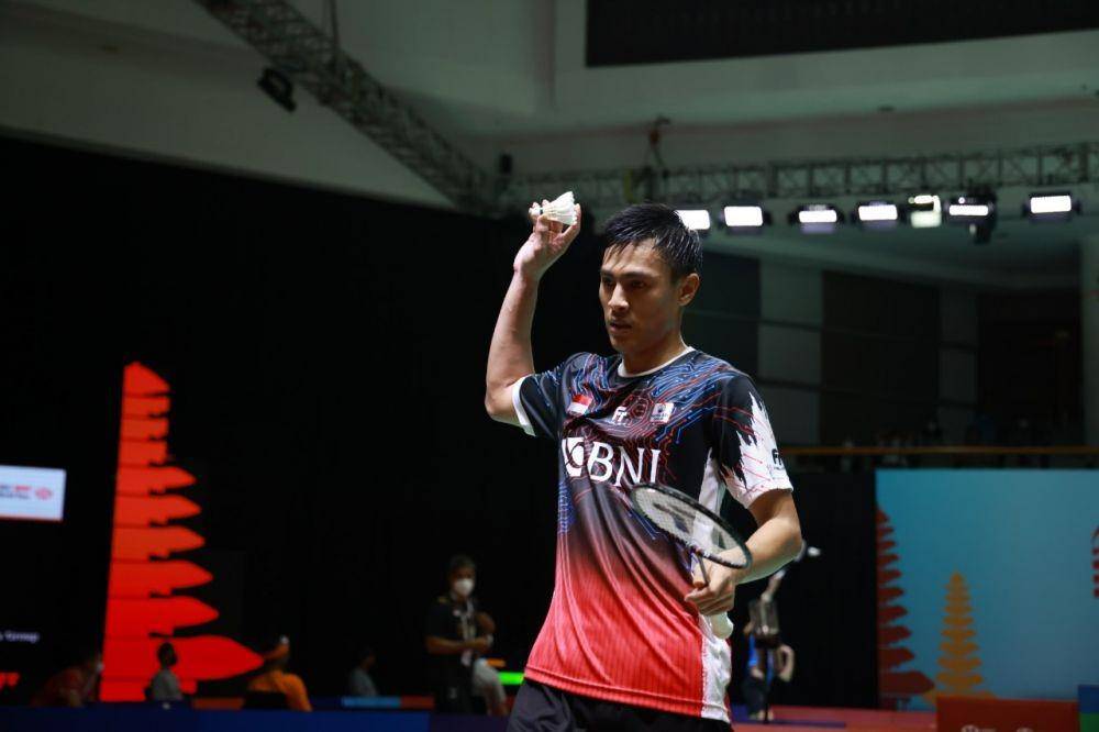 Shesar Hiren Rhustavito di Indonesia Open 2021. (dok. Humas PP PBSI)