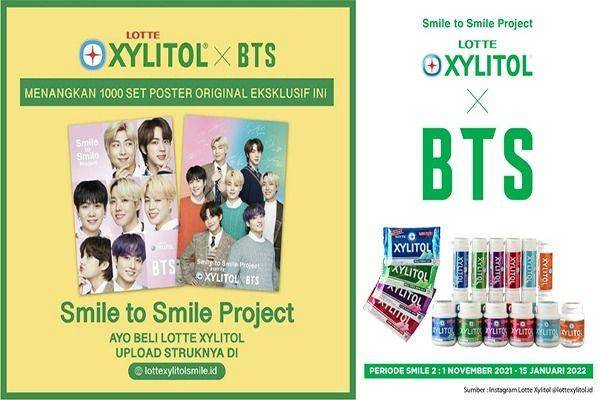 Kolaborasi Lotte Xylitol dengan BTS. (Dok. Lotte Xylitol)