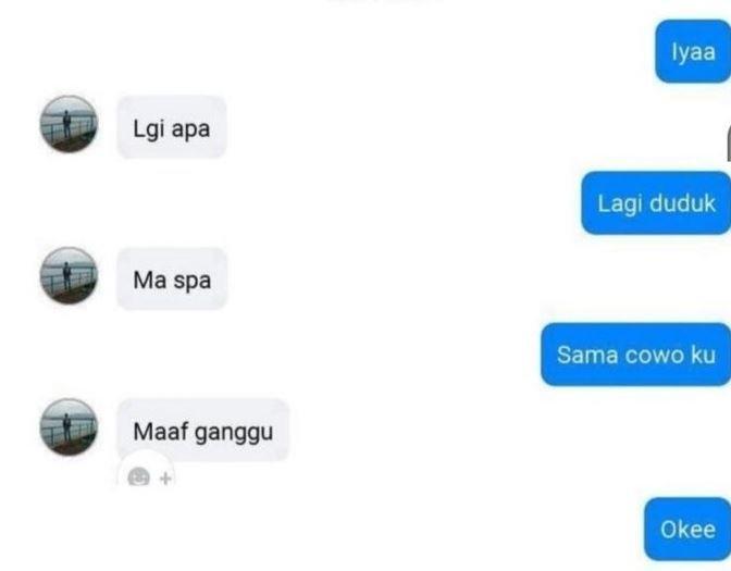 chat PDKT pacar orang (instagram.com/pesanlucuindonesia)