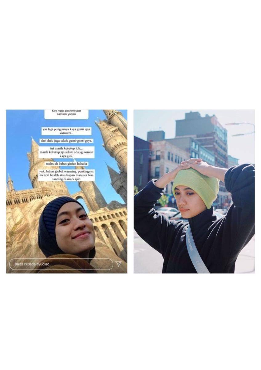 gaya hijab Ayudia dikritik (instagram.com/ayudiac)