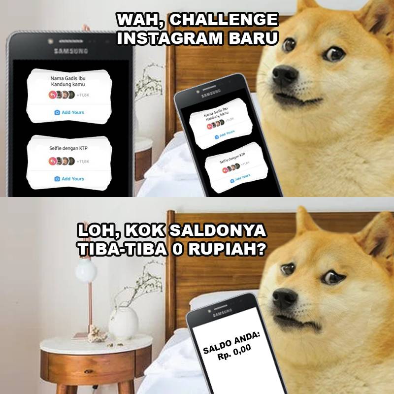 meme challenge Add Yours (facebook.com/indoges)