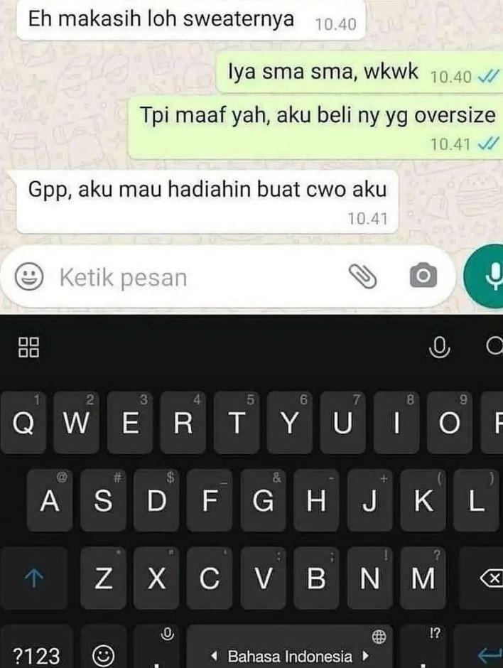chat PDKT pacar orang (instagram.com/duhreceh.id)