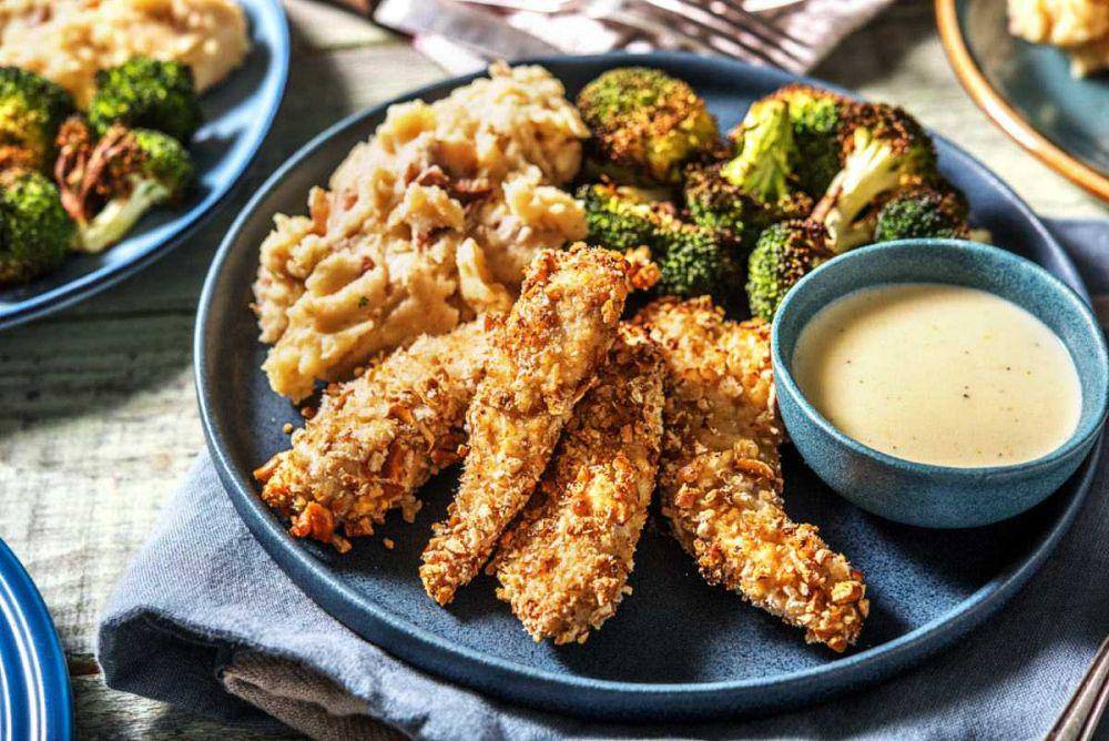 ilustrasi hidangan pretzel chicken (hellofresh.ca)